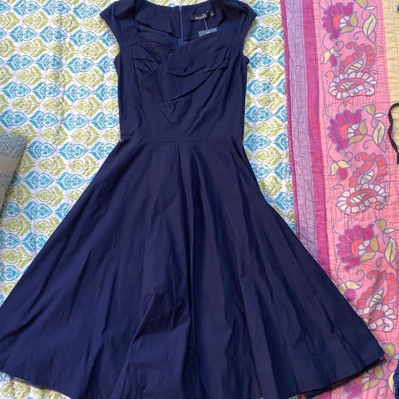 MUXXN Retro 50’s Bombshell Pinup Full Skirted Rockabilly Swing Dance Dress - Picture 12 of 15